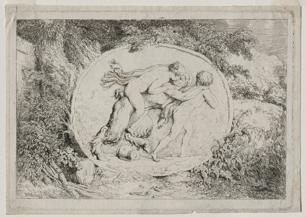 Bachchanals: satir perisi austy by Jean Honore Fragonard