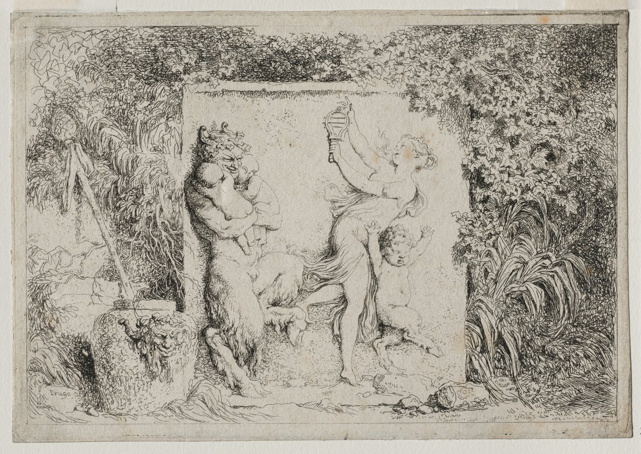 Bacchanales: Satyrs Dance, 1763. by Jean Honore Fragonard