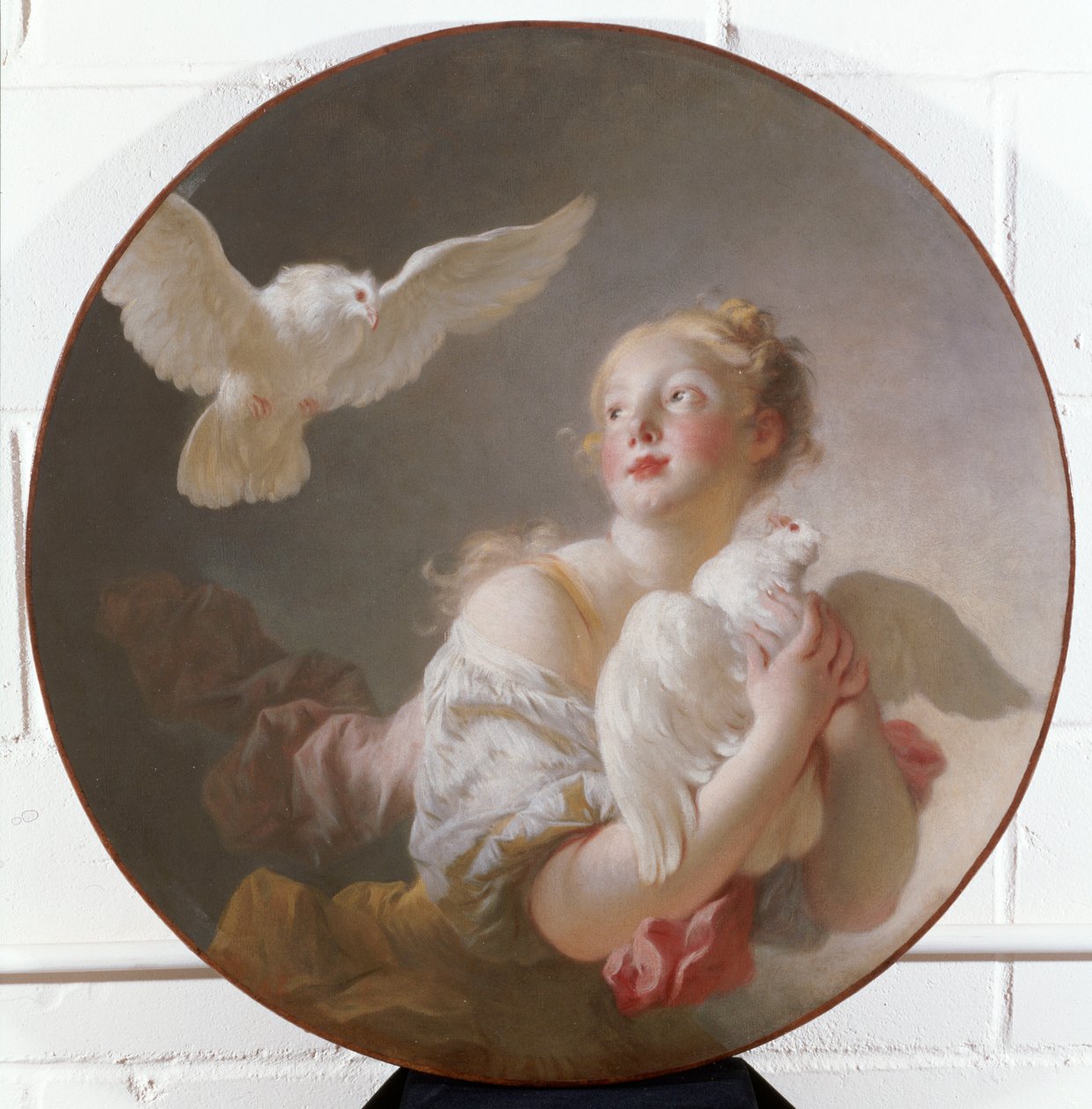 güvercin tutan kız by Jean Honore Fragonard