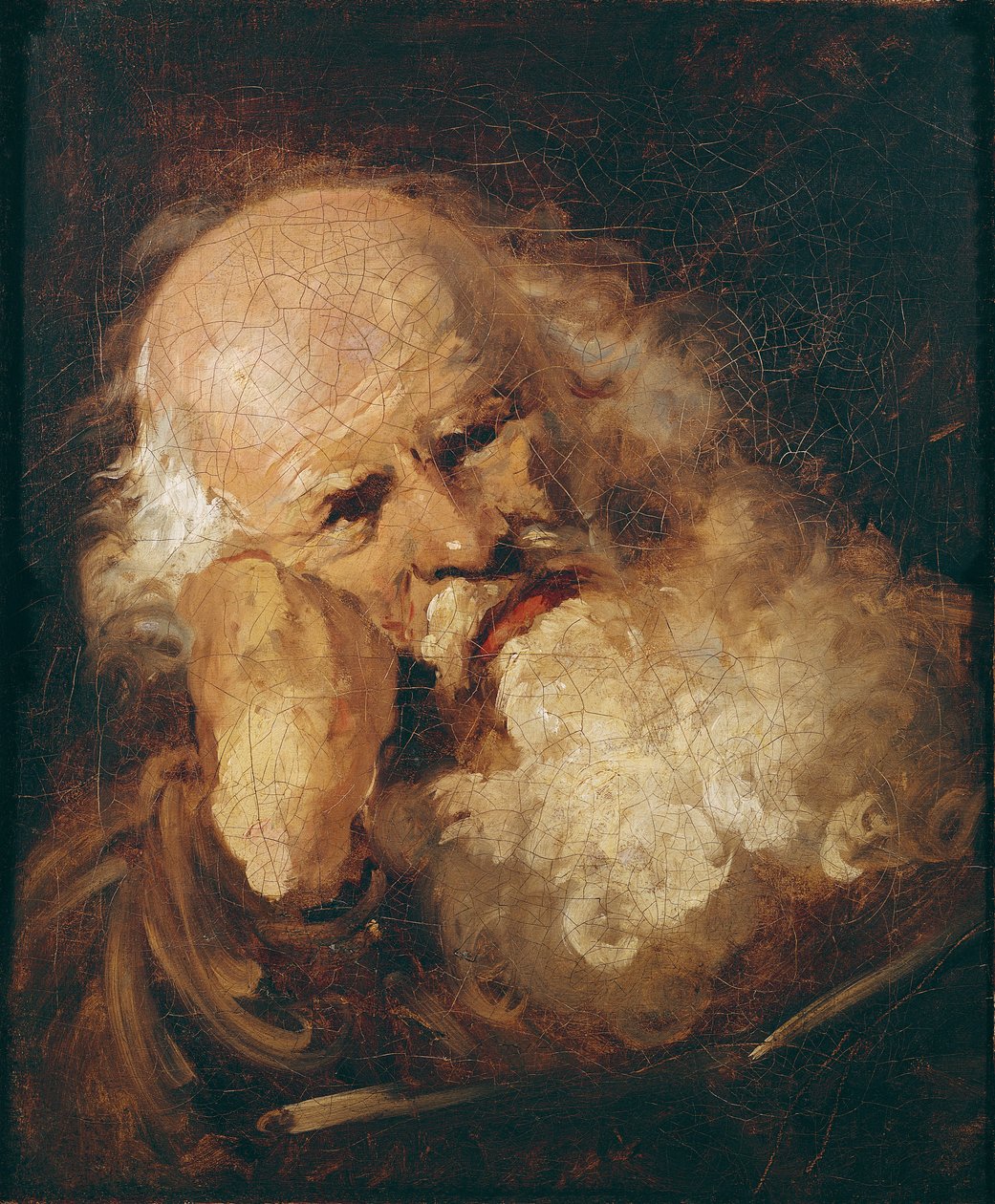 Yaşlı Bir Adamın Başı by Jean Honore Fragonard