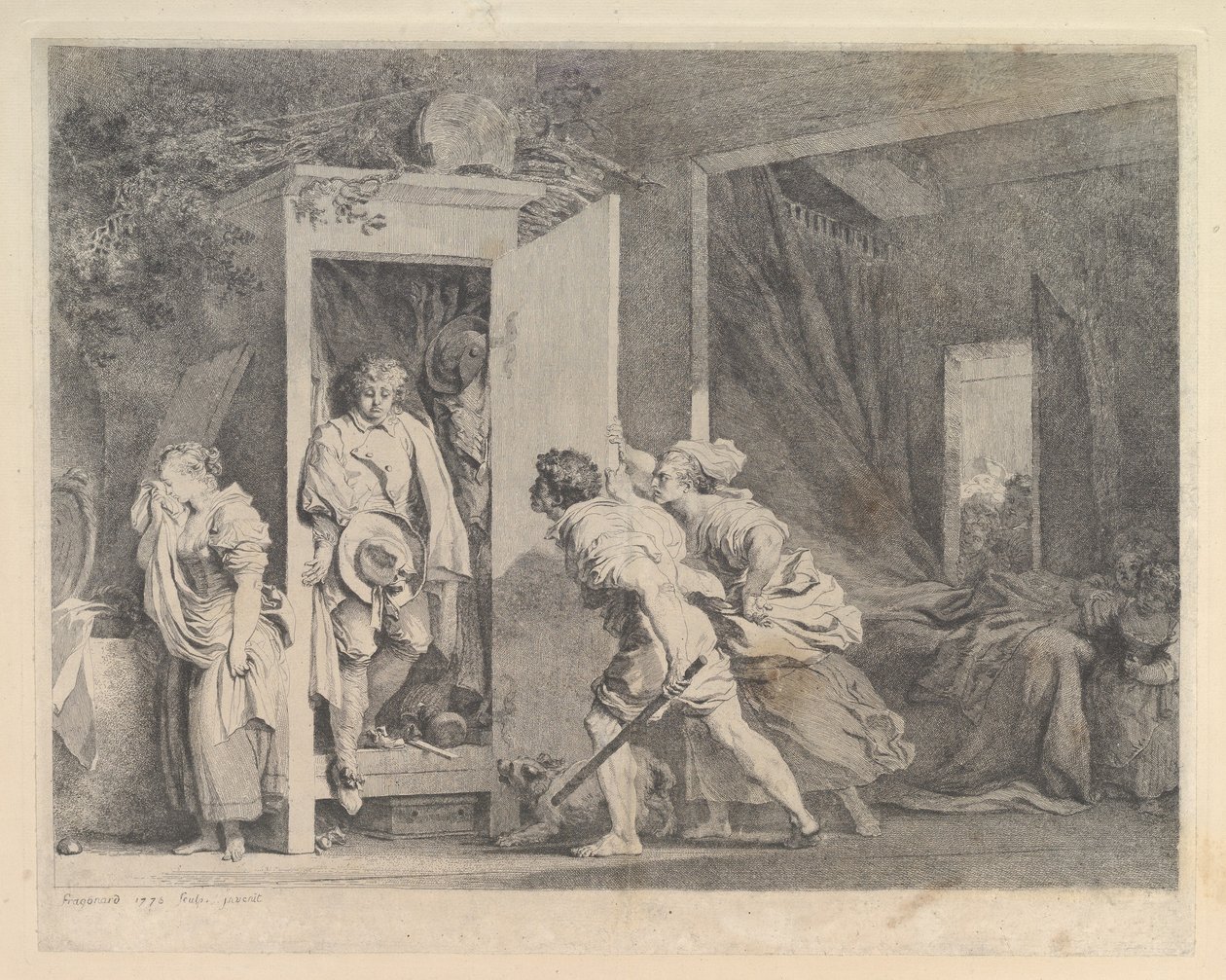 Kabine, 1778. by Jean Honore Fragonard