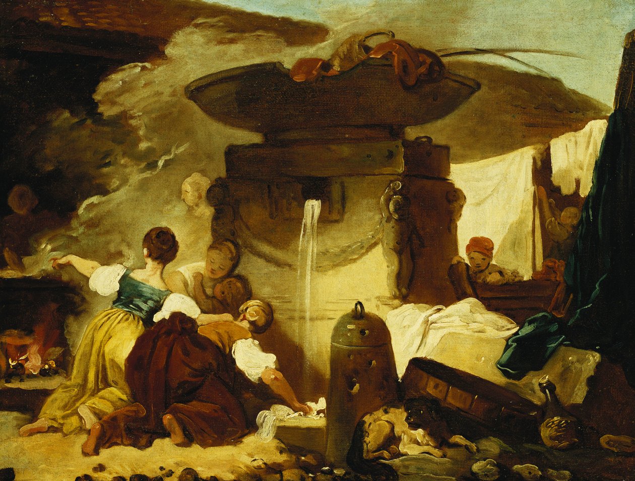 Çeşmede Çamaşırcı, by Jean Honore Fragonard