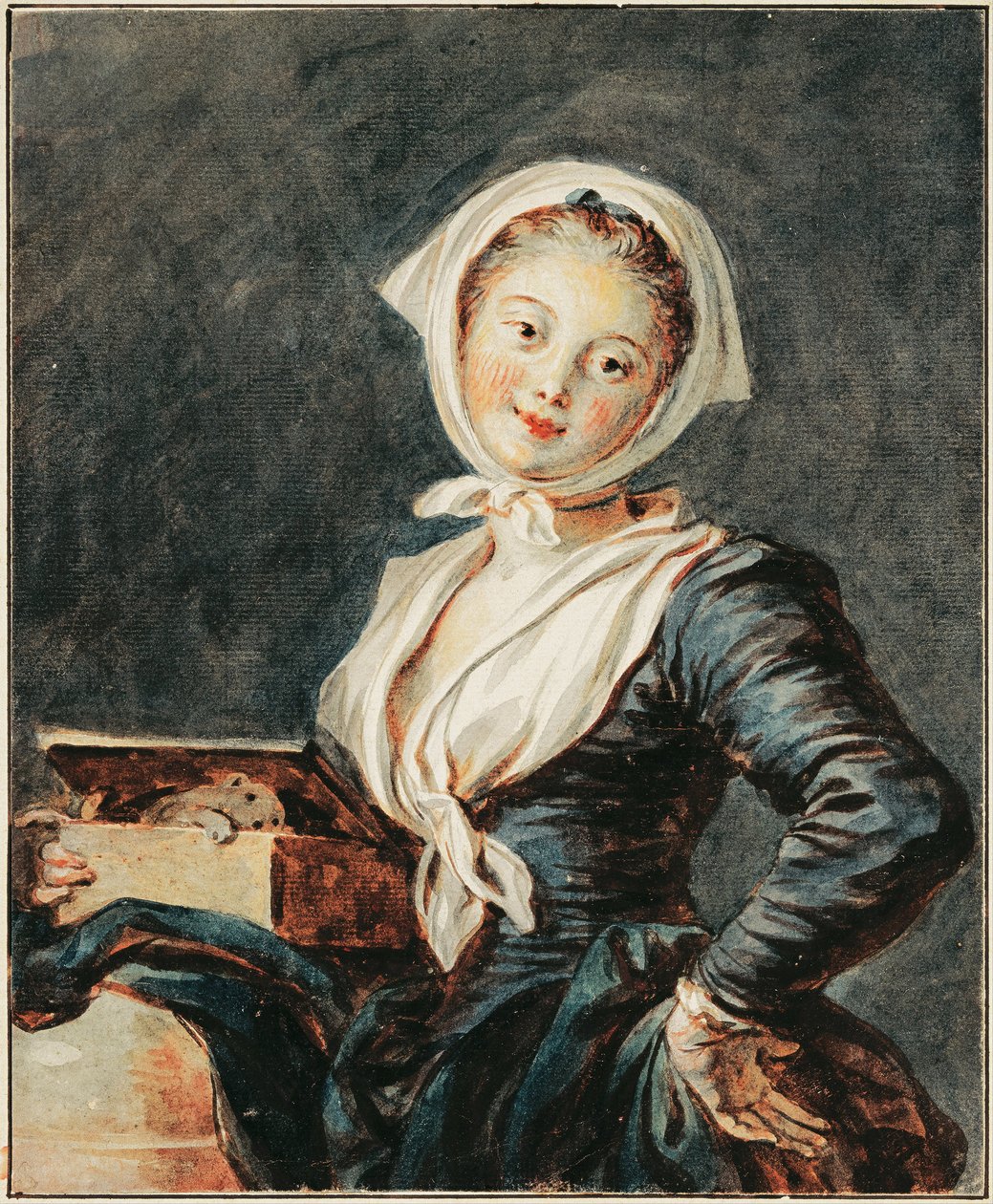 Dağ sıçanı olan kız by Jean Honore Fragonard