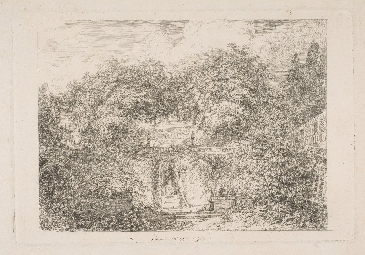 Küçük Park, yaklaşık 1763. by Jean Honore Fragonard