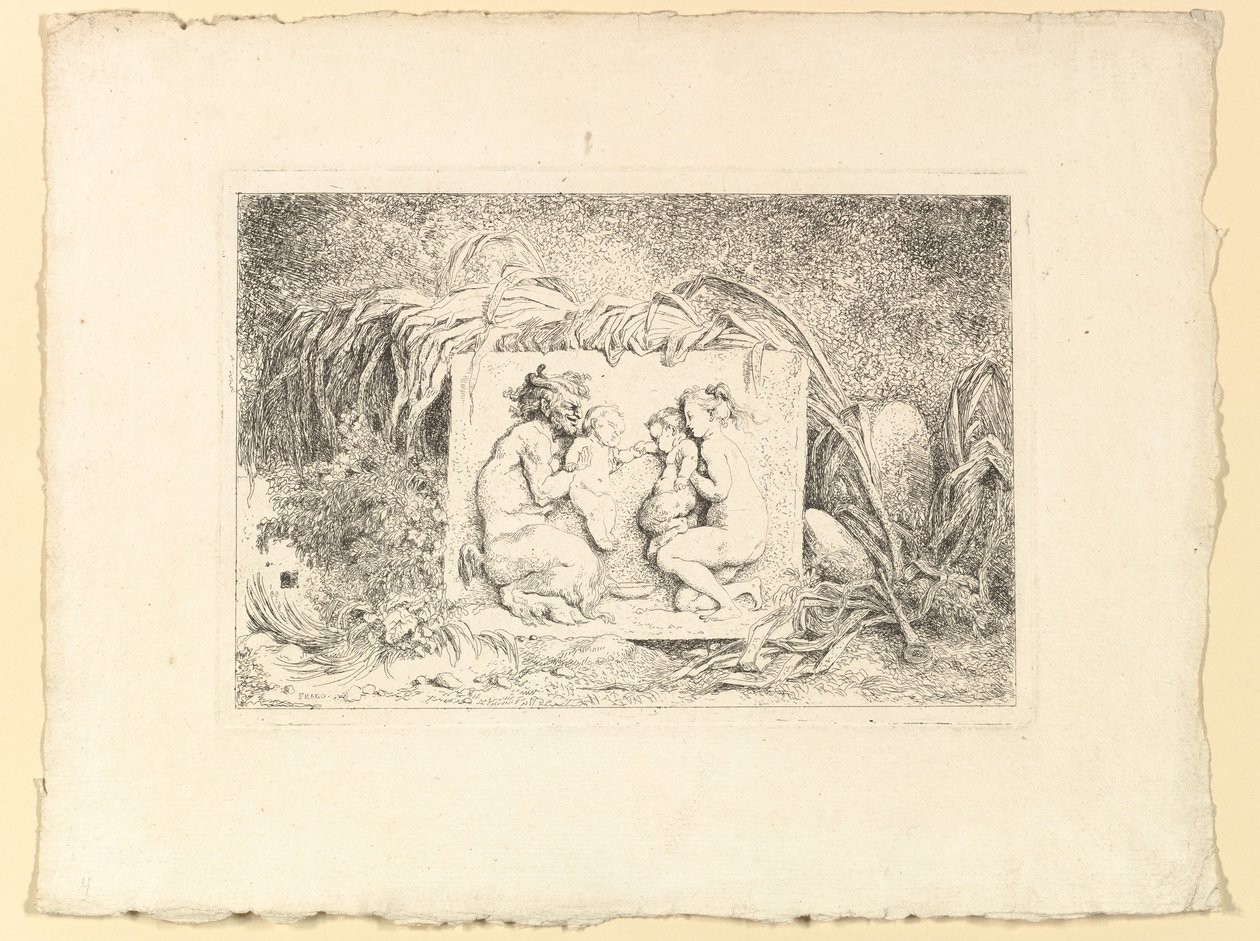 Satirler Ailesi, 1763. by Jean Honore Fragonard
