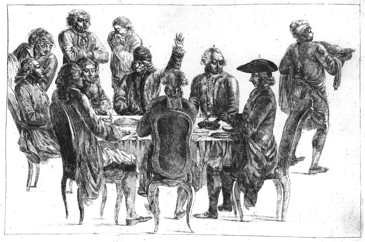Filozoflar Akşam Yemeğinde, c.1775 by Jean Huber