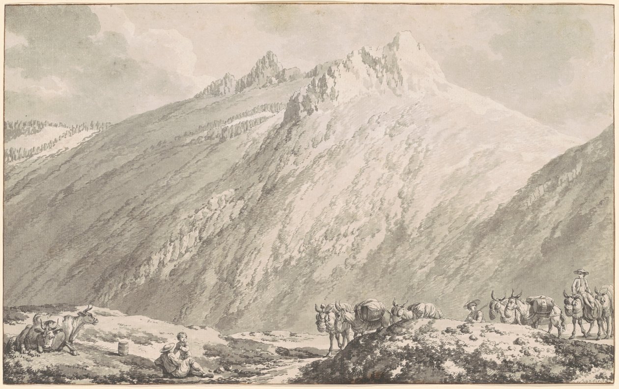 Grimsel Geçidi by Jean Jacques Francois Le Barbier