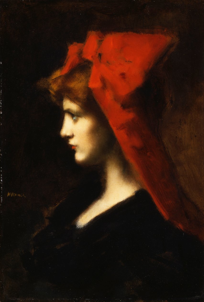 kırmızı şapka, by Jean Jacques Henner
