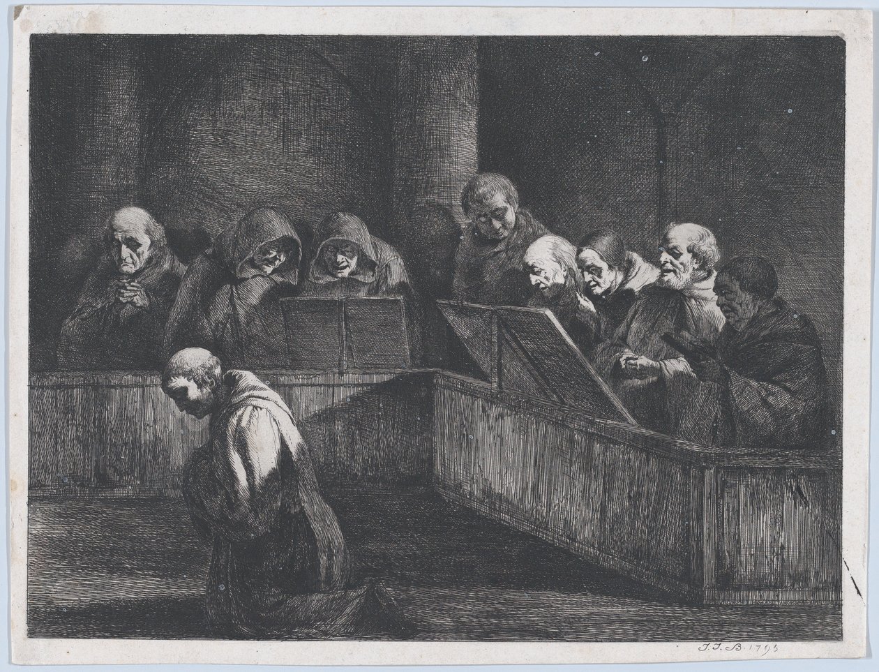 Rahipler İlahi, 1795. by Jean Jacques de Boissieu