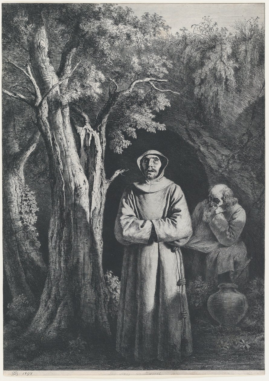 Çöldeki Keşişler, 1797. by Jean Jacques de Boissieu