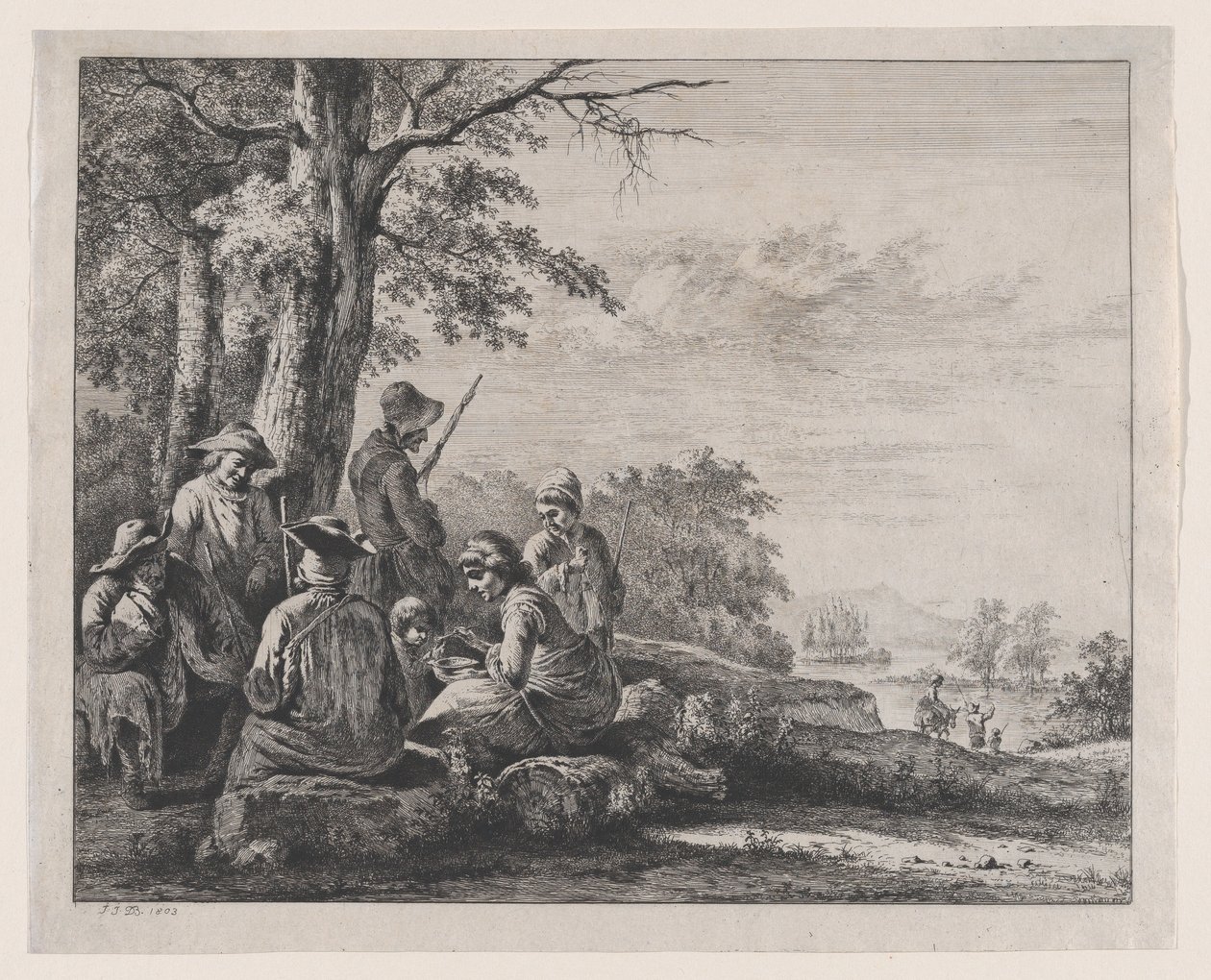 Dinlenen Köylüler, 1803. by Jean Jacques de Boissieu