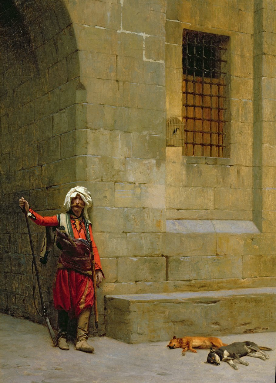 Arnaut ve Köpekler by Jean Leon Gerome