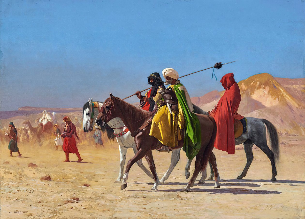Çölü Geçen Biniciler by Jean Leon Gerome