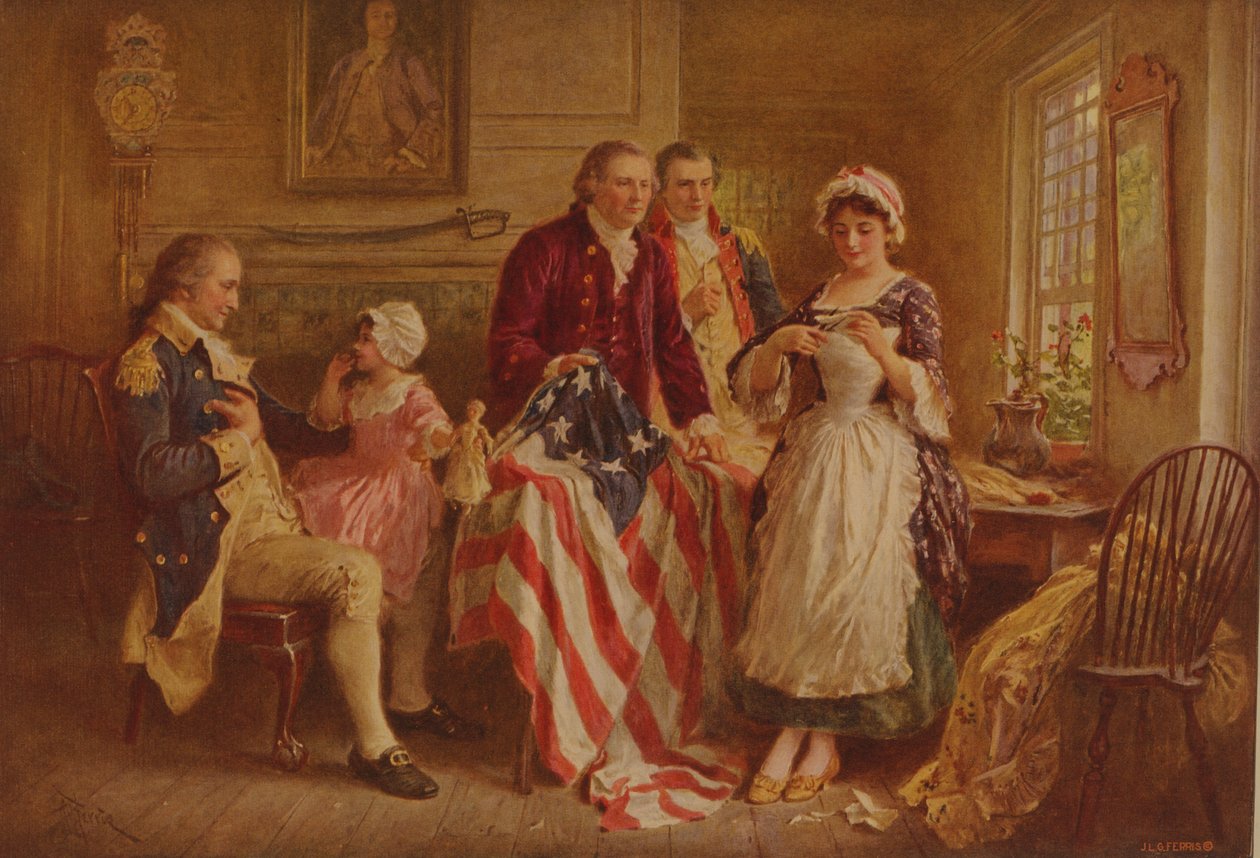 Betsy Ross, 1930 dolayları by Jean Leon Gerome Ferris