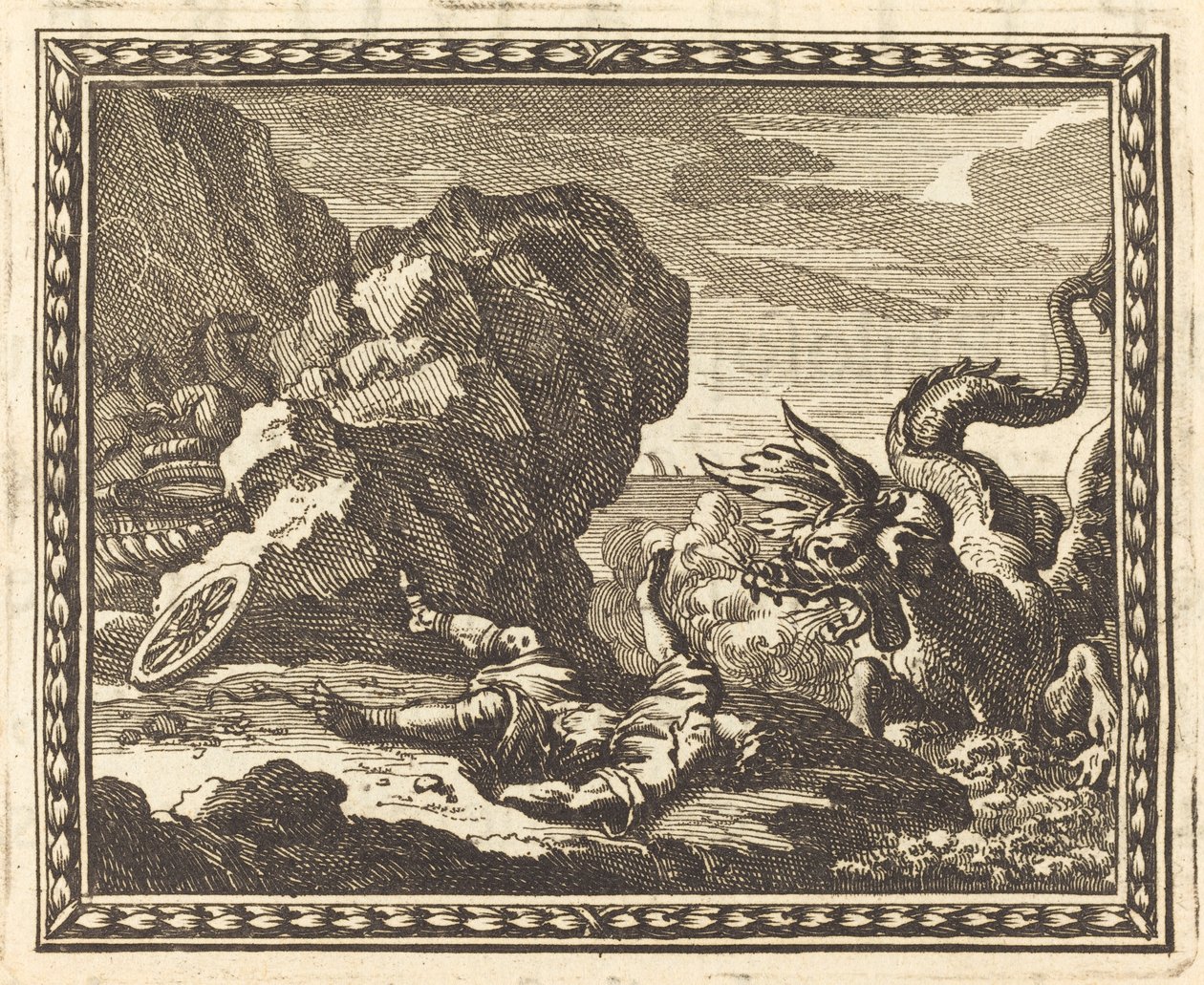 Hippolytus ve Deniz Canavarı by Jean Lepautre