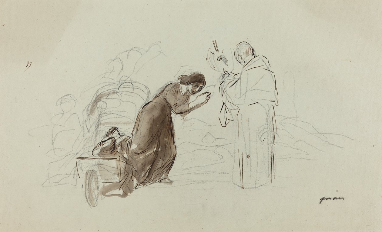 Benediction ve Lourdes by Jean Louis Forain