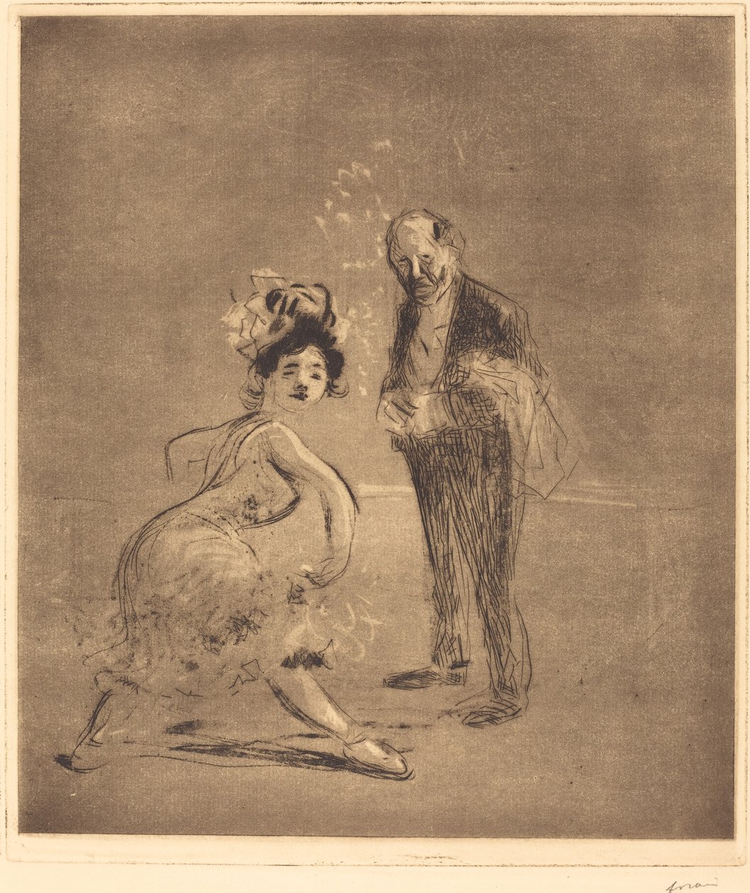 Dansçı ve Garson by Jean Louis Forain