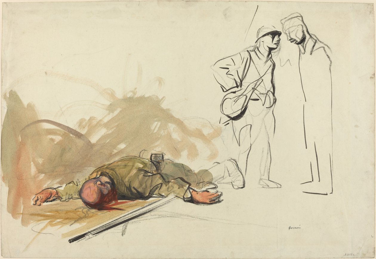 ölü alman askeri by Jean Louis Forain