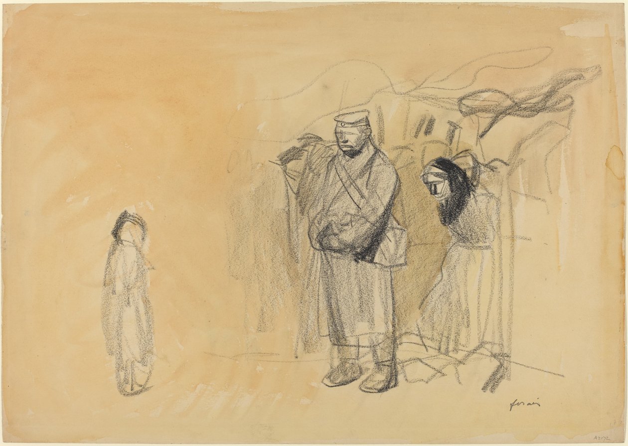 Alman Askerleri ve Fransız Çocuk by Jean Louis Forain