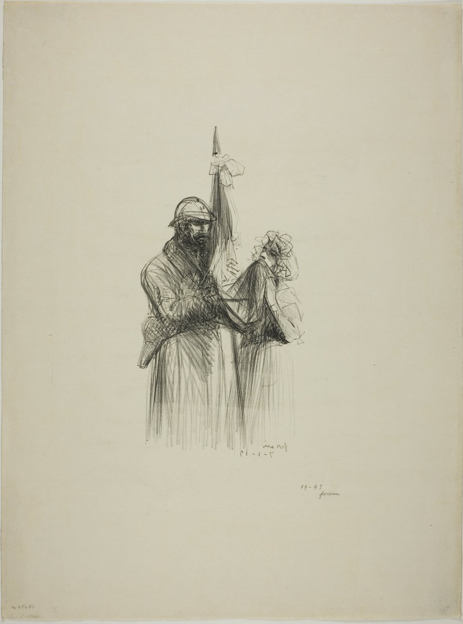 Bayrağı öpmek by Jean Louis Forain