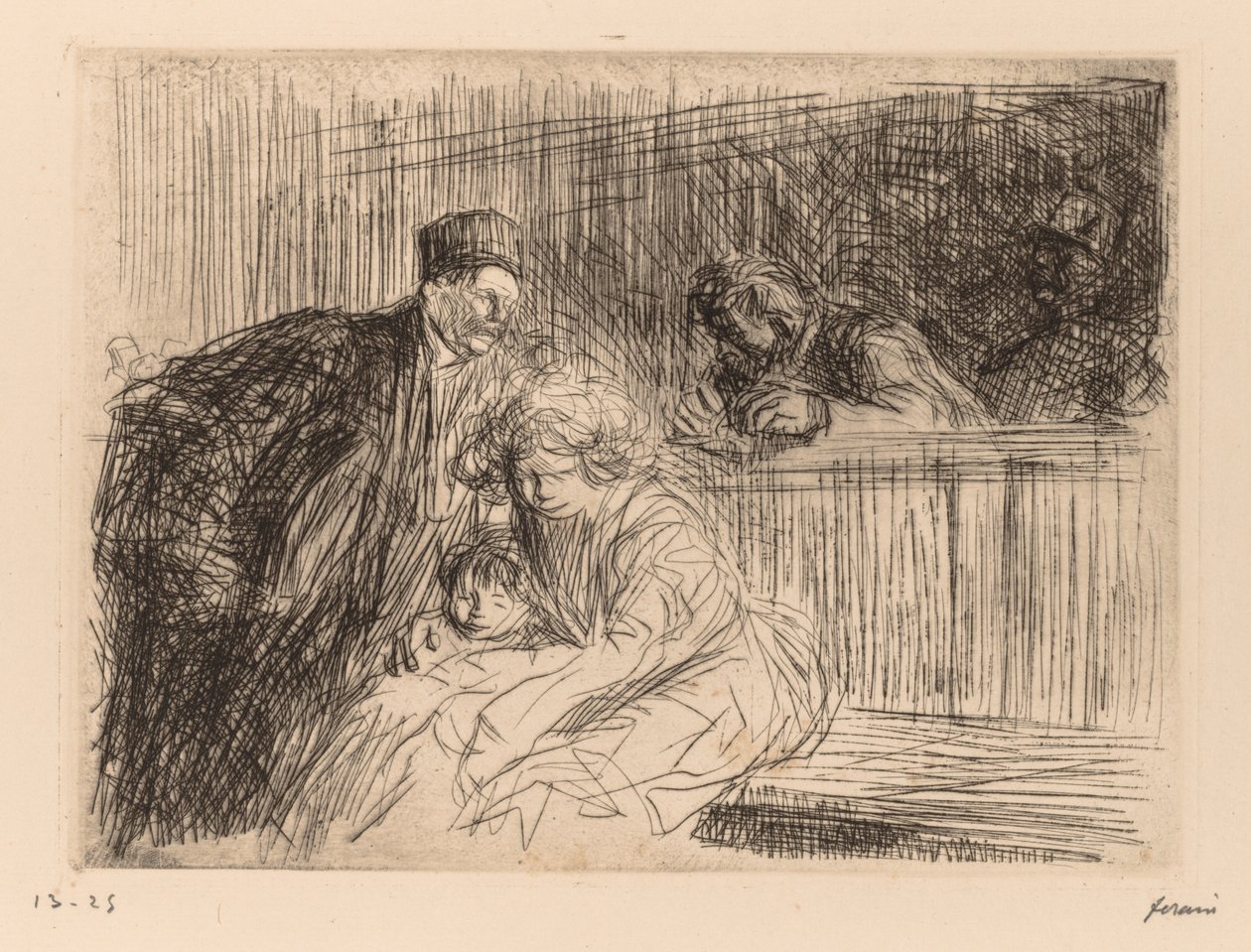 Avukat Sanıklarla Konuşuyor. by Jean Louis Forain