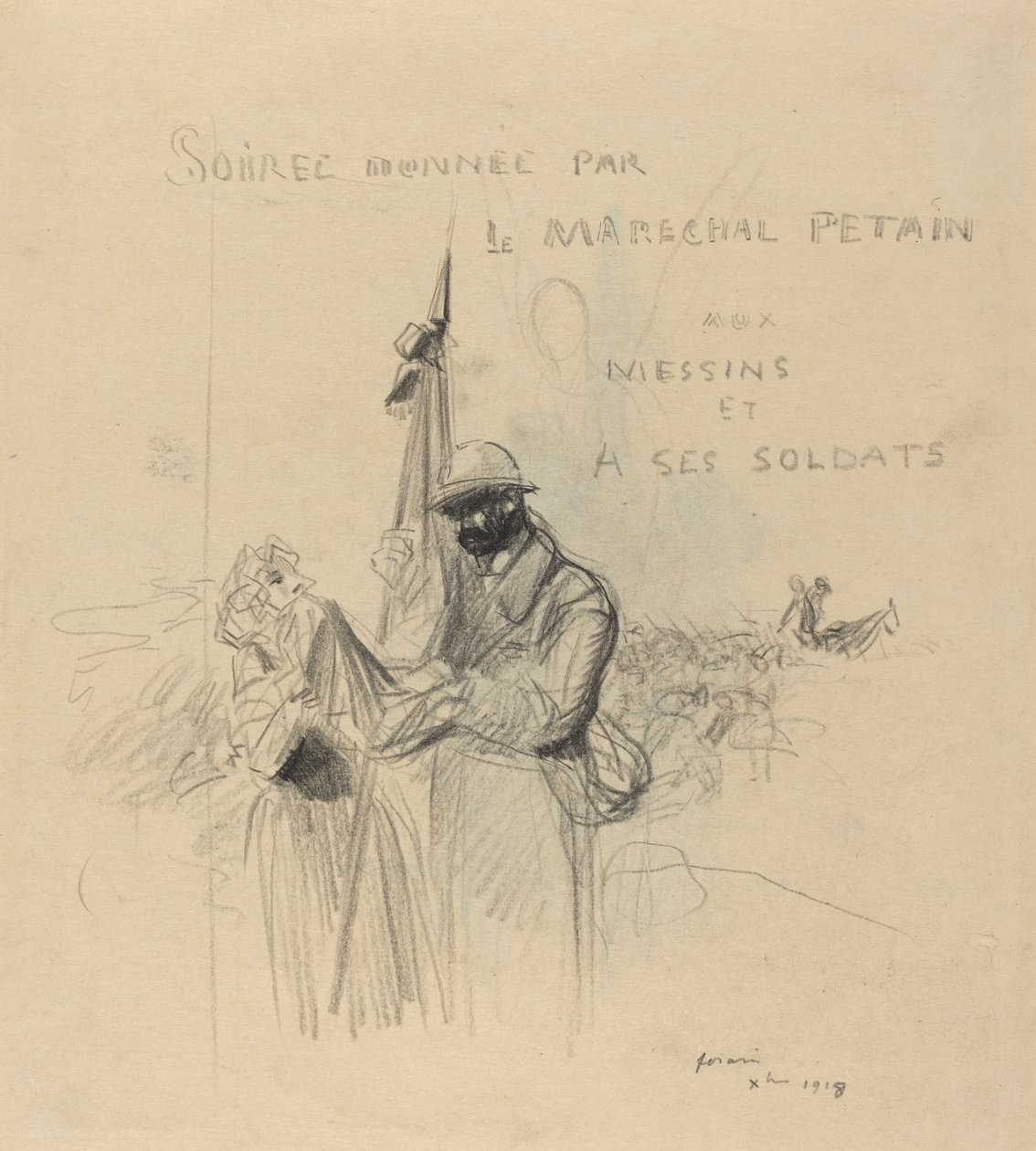 Bayrağın Öpücüğü, 1918. by Jean Louis Forain