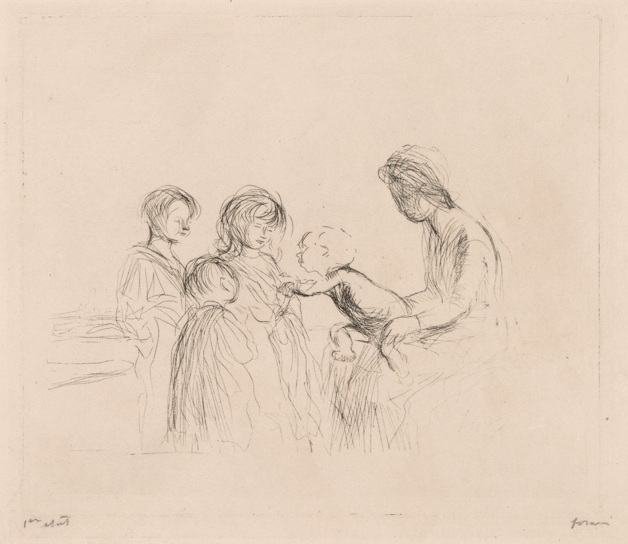 Madonna ve Çocuklar. by Jean Louis Forain