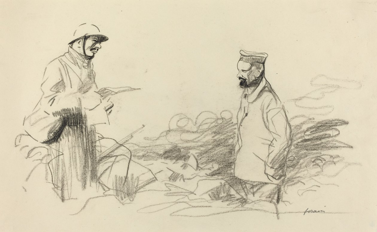 Poilu Alman Askerini Tanıdı by Jean Louis Forain