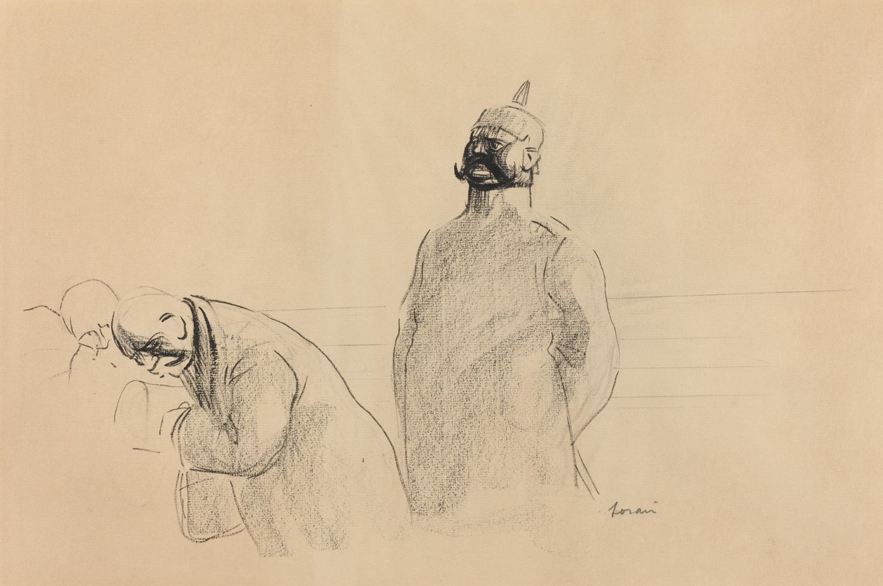 Prusyalı Asker ve Siviller by Jean Louis Forain