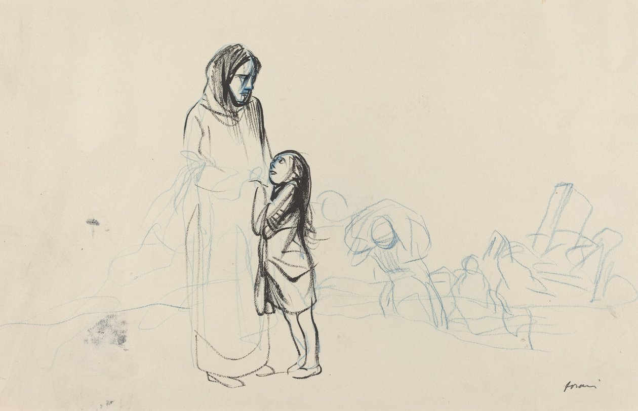 Mülteciler, c. 19141919. by Jean Louis Forain