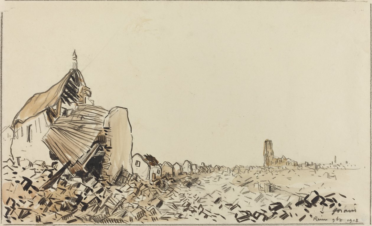 Reims 9bre 1918, muhtemelen 1918. by Jean Louis Forain