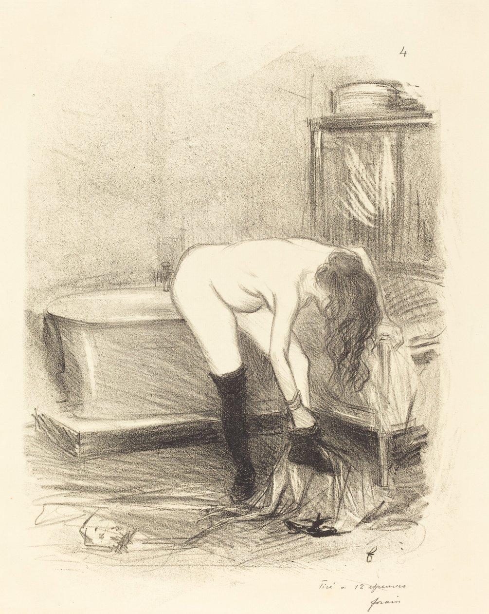 Banyo (dikey plaka) by Jean Louis Forain