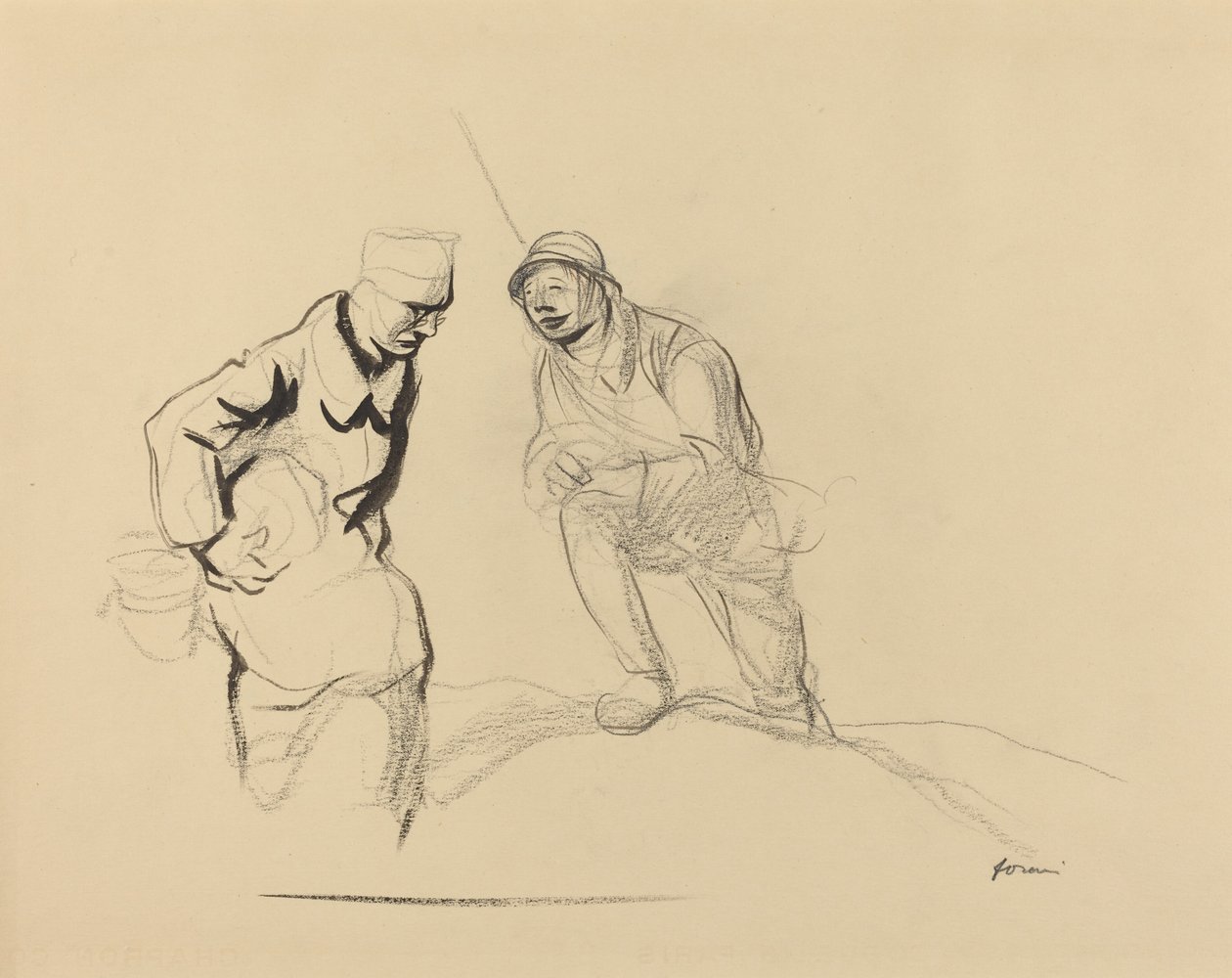 İki Asker, c. 19141919. by Jean Louis Forain