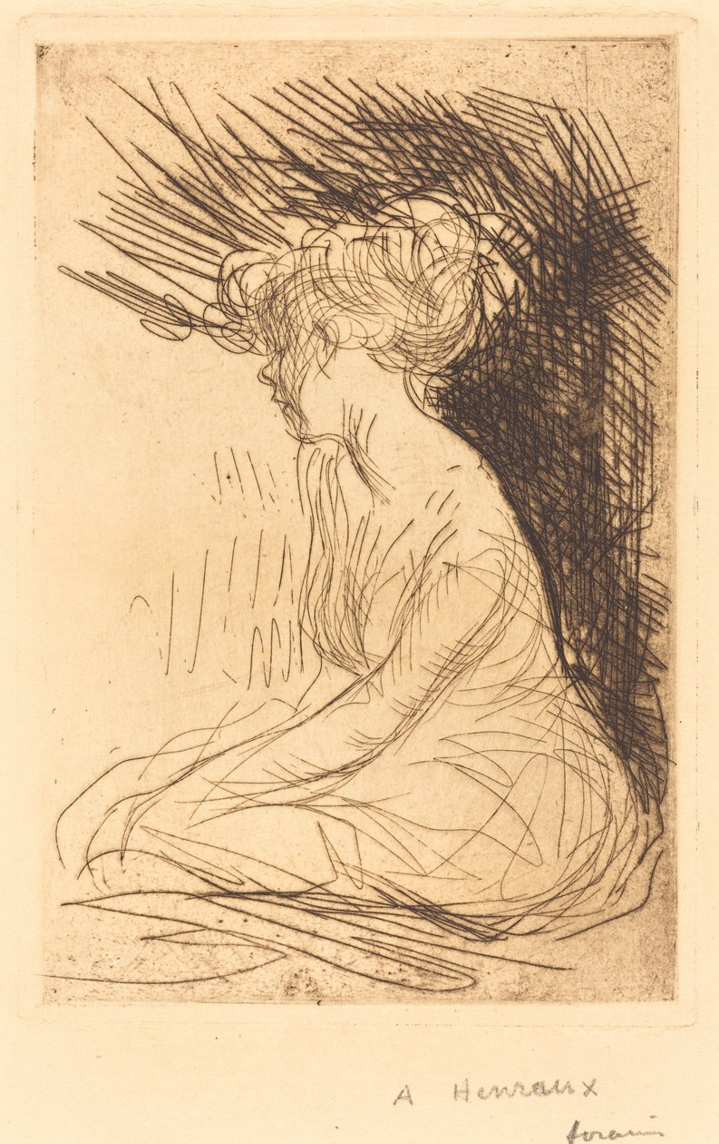Profilde Oturan Kadın by Jean Louis Forain