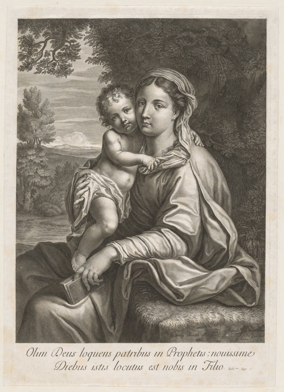 Madonna ve Çocuk. by Jean Louis Roullet