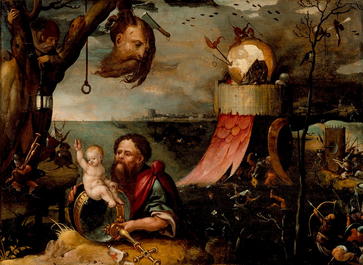 Aziz Christopher ve İsa Çocuk, c.1550 by Jean Mandyn
