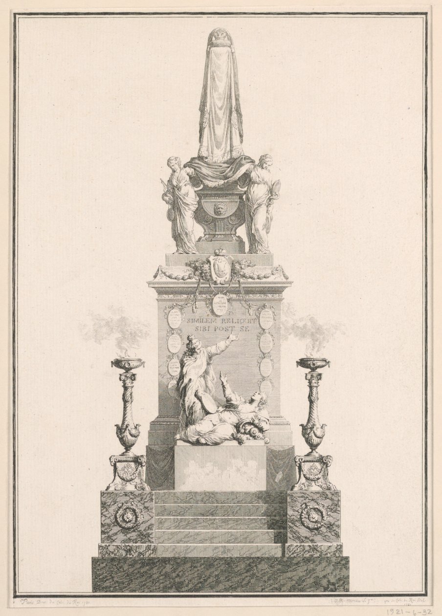 katafalk by Jean Michel Moreau le Jeune