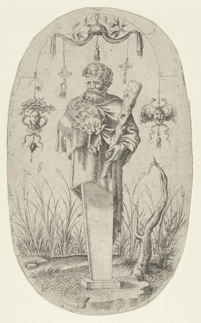 Kulübüyle Herkül, 1535-55. by Jean Mignon