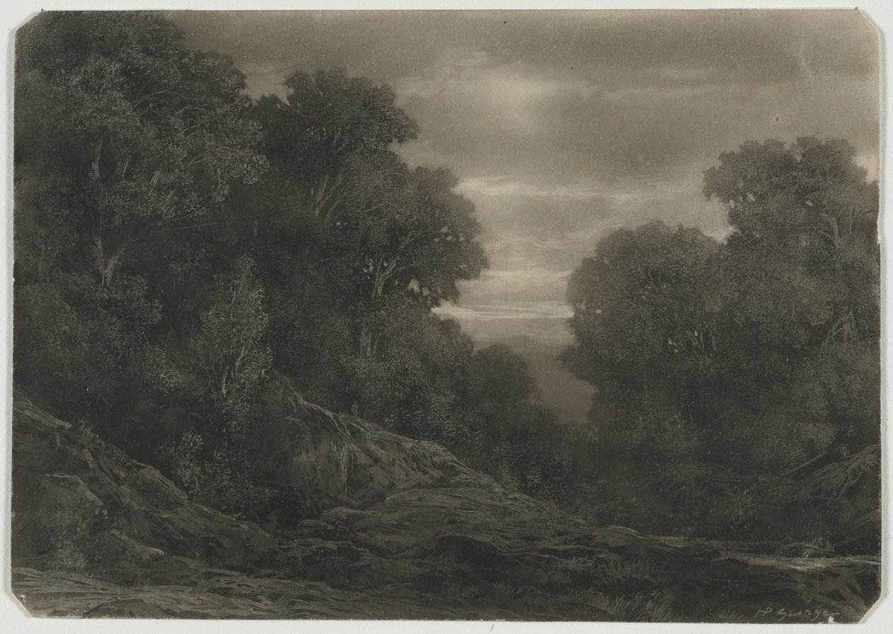 Ağaçlarla Peyzaj. by Jean Philippe George