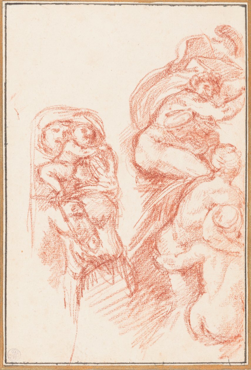 Sistine Şapeli tavanından figürler by Jean Robert Ango