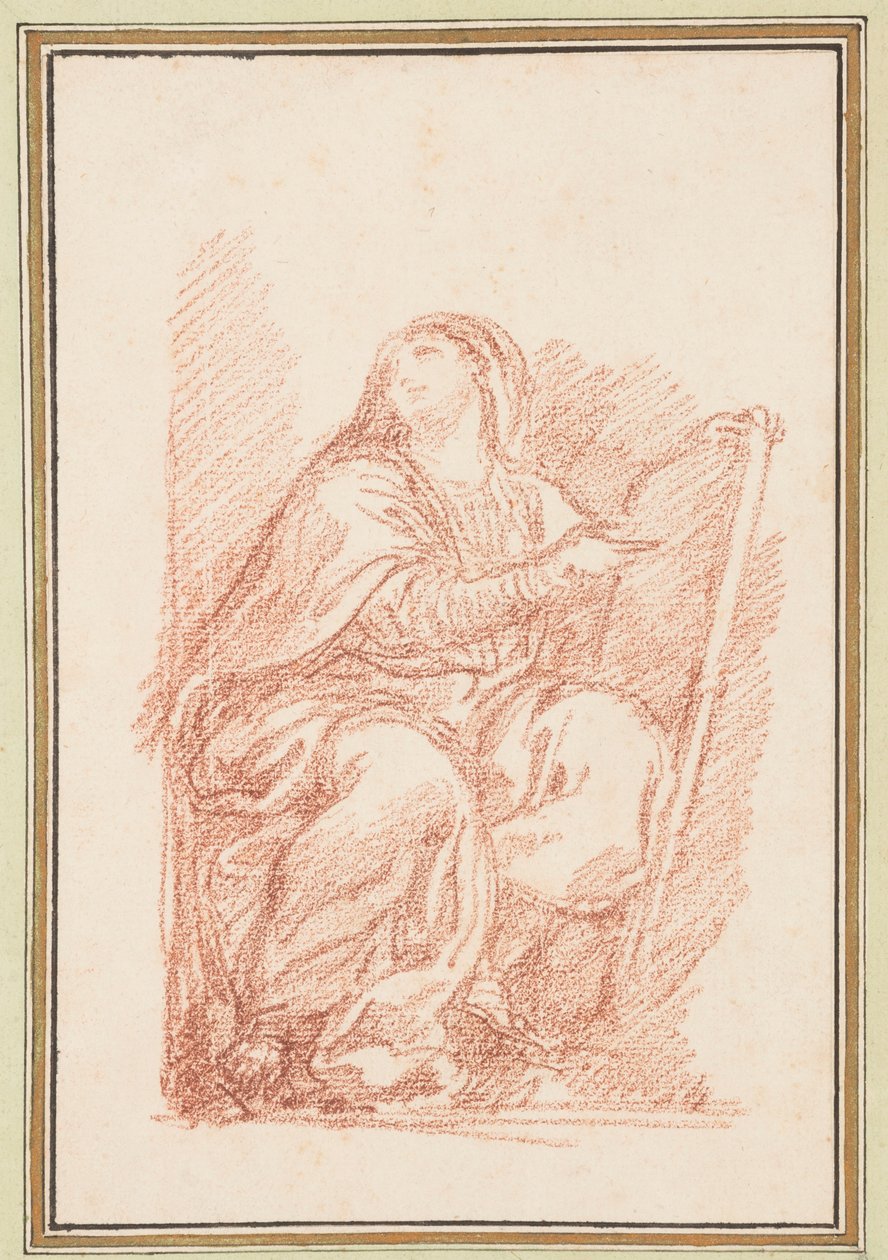 Tabletli oturan figür by Jean Robert Ango