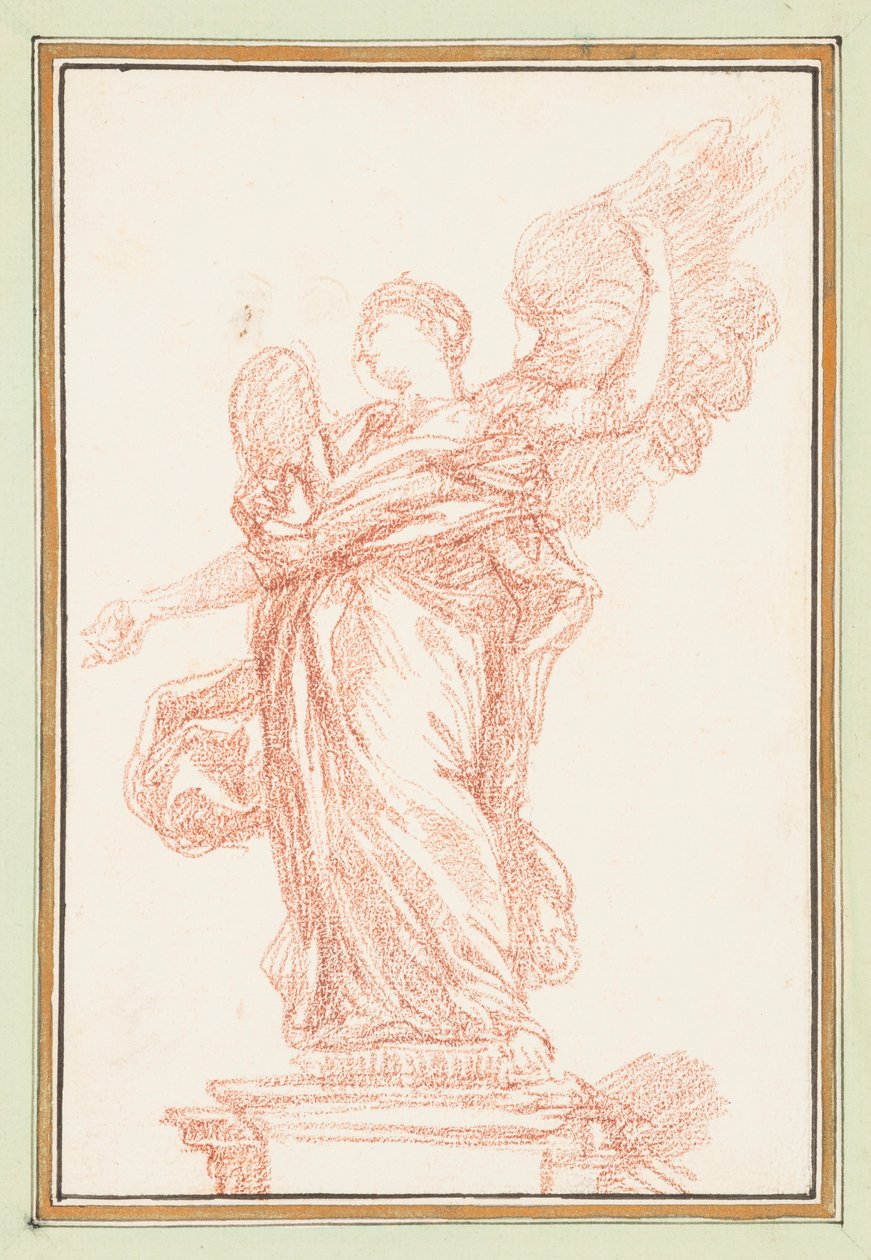 Kaide üzerinde kanatlı figür by Jean Robert Ango