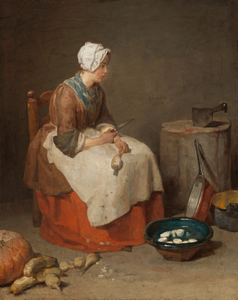 Mutfak Hizmetçisi, 1738. by Jean Baptiste Simeon Chardin