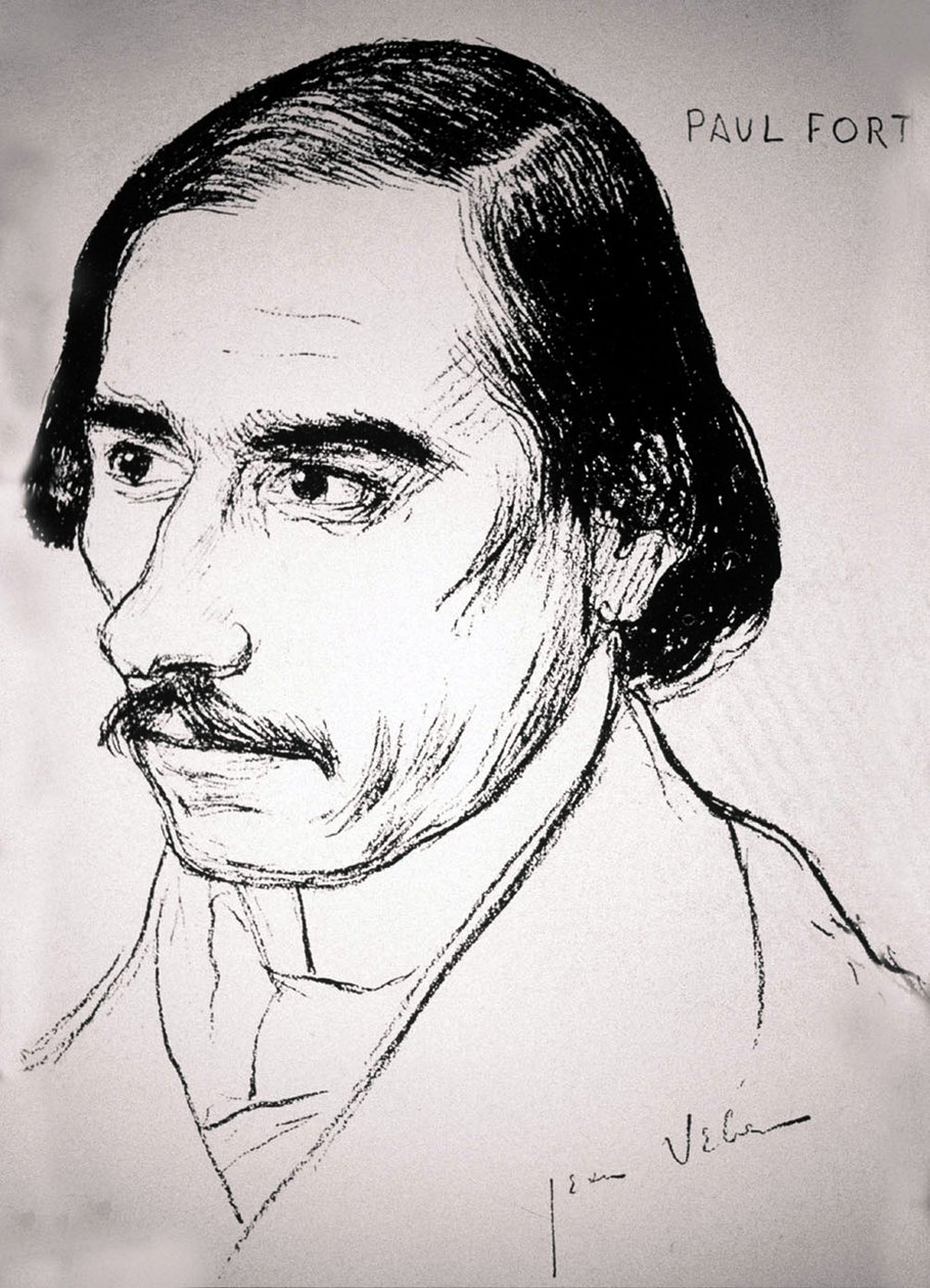 Paul Fort , 1900 dolayları (çizim) by Jean Veber