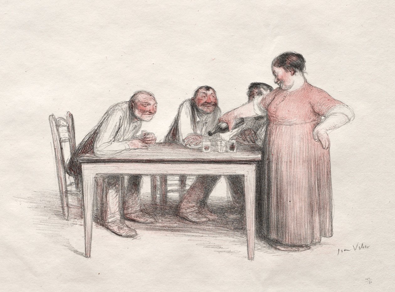 Şarap kadehi. by Jean Veber