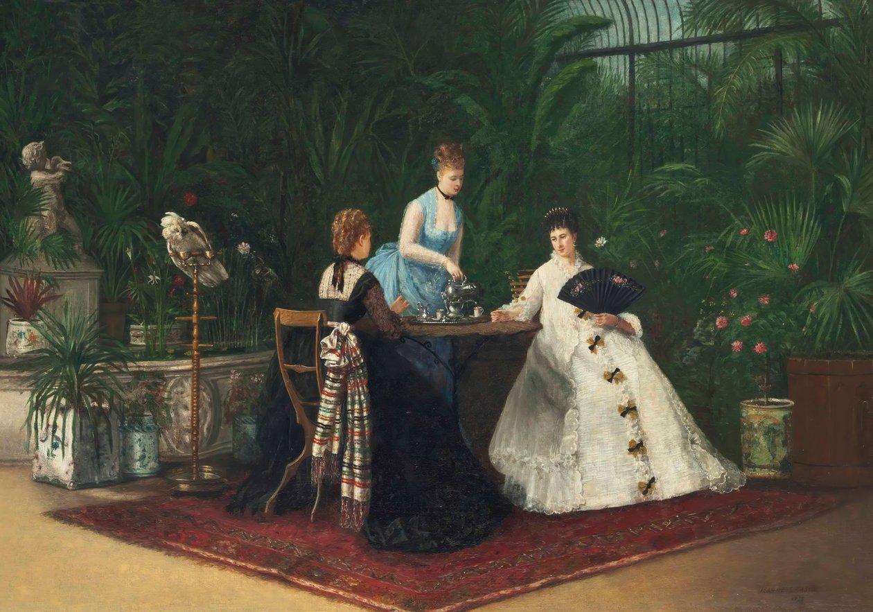 Konservatuarda çay, 1893. by Jeanne Samson