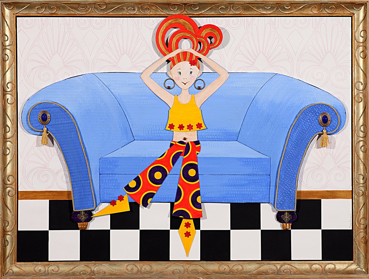 Divan Diva, 2008 (gemide akrilik) by Jenny Barnard