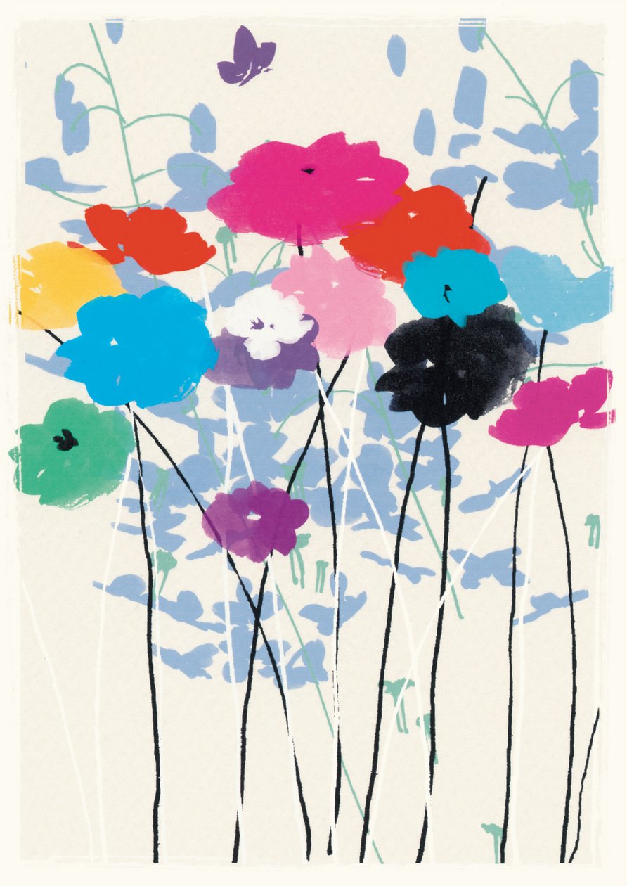 Çok Renkli Çayır (Standart), 2015 (karma teknik) by Jenny Frean