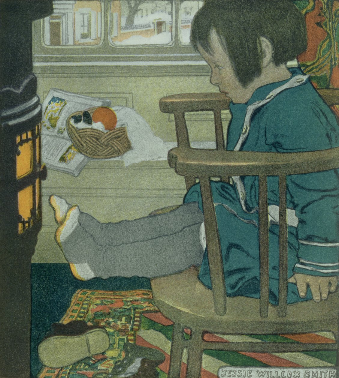 Islak ayaklar by Jessie Willcox Smith