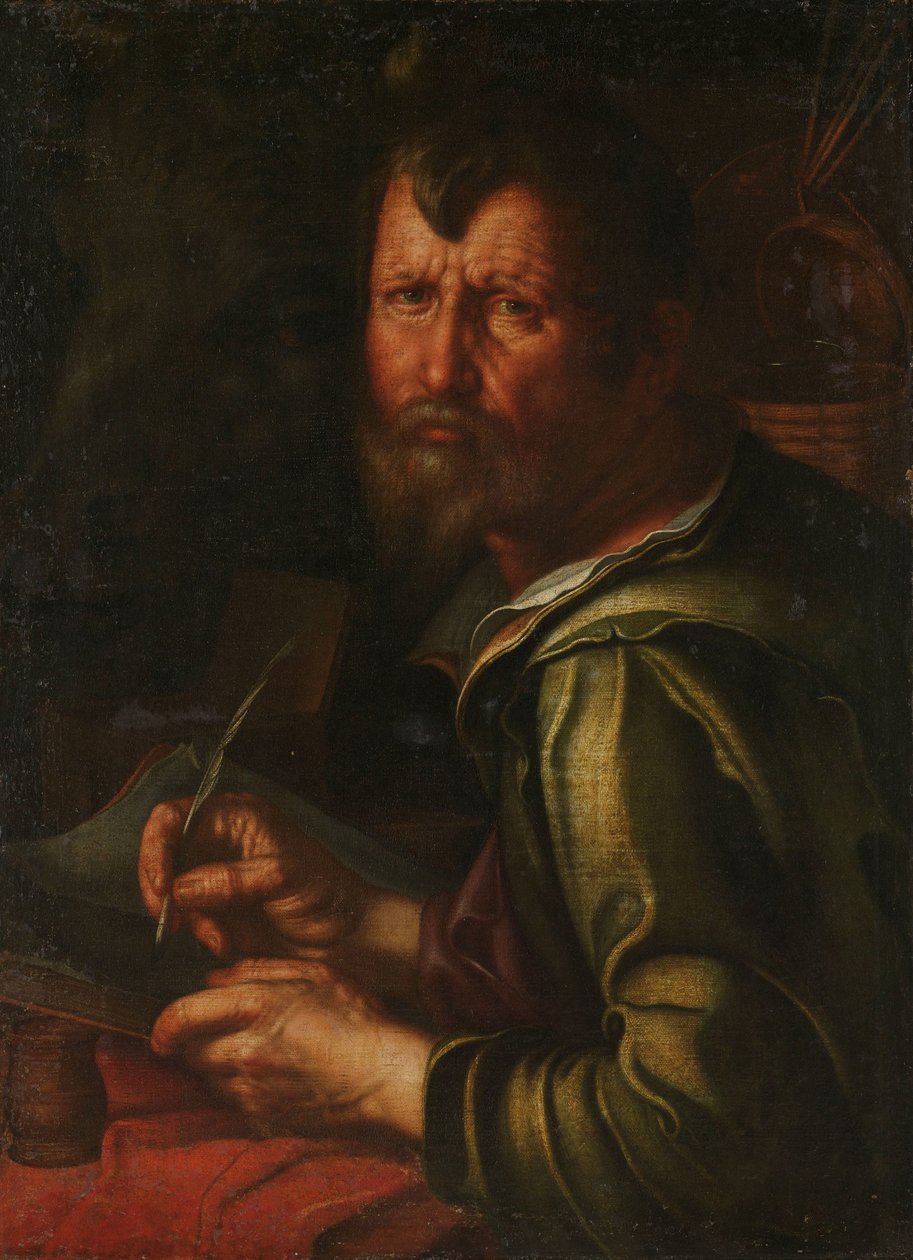 Evangelist Aziz Luke by Joachim Wtewael or Utewael